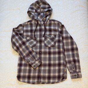 Carhartt Plaid Flannel Hooded Button Down Long Sleeve Shirt - Size XS
